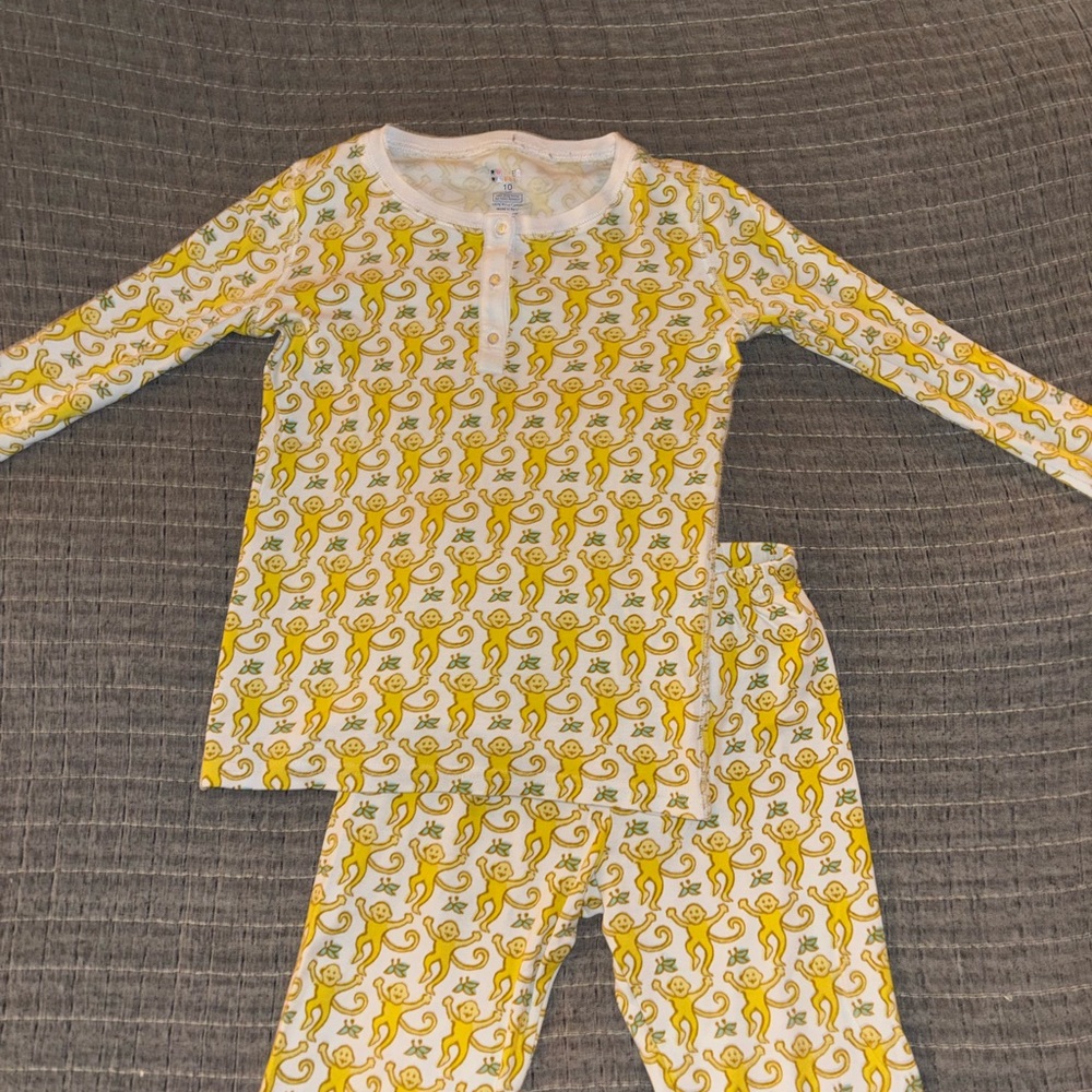 Roller Rabbit Yellow Monkey Pajamas